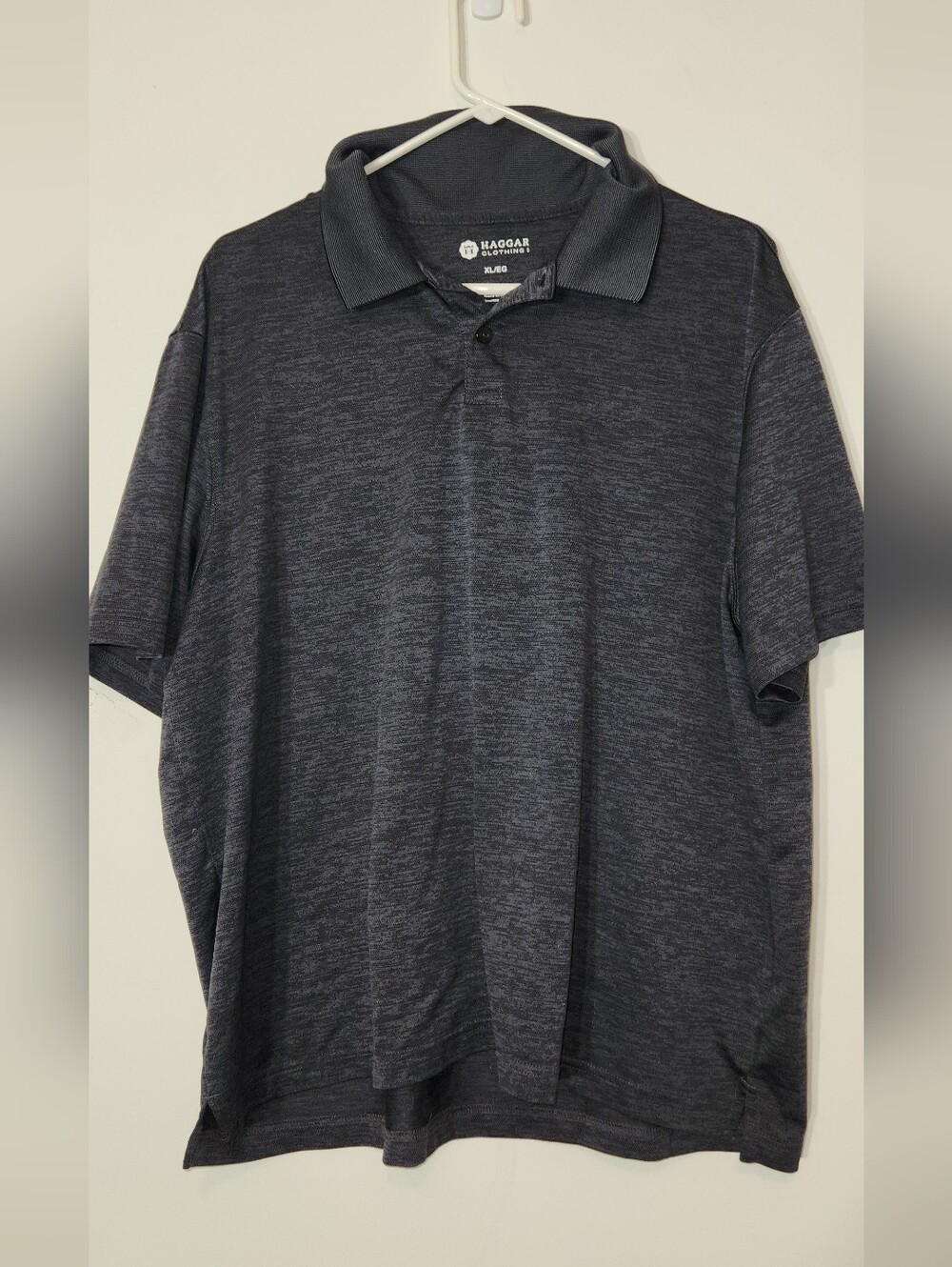 Haggar Men's Heathered Charcoal Polo